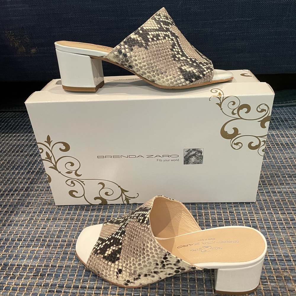 Snakeskin Sandal Mule